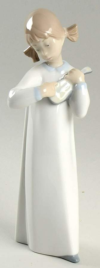 Children in Nightshirts Girl With Guitar - No Box by Lladro-1