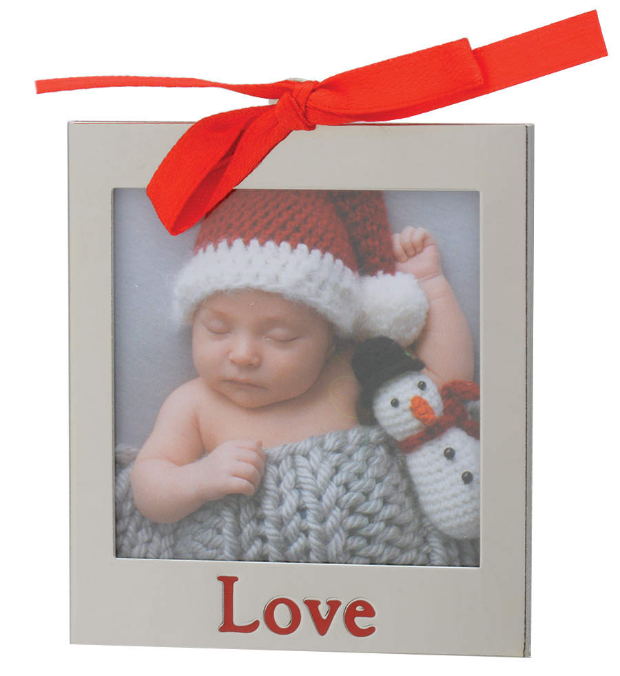 Frame Charm Ornaments Love Frame - Red Letters - Boxed by Lenox-1