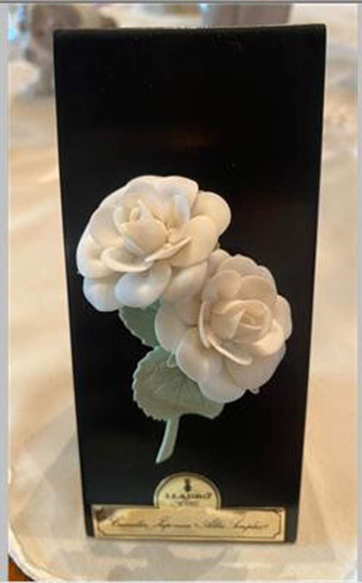 Floral Sculptures Japanese Camellia On Base - No Box by Lladro-1