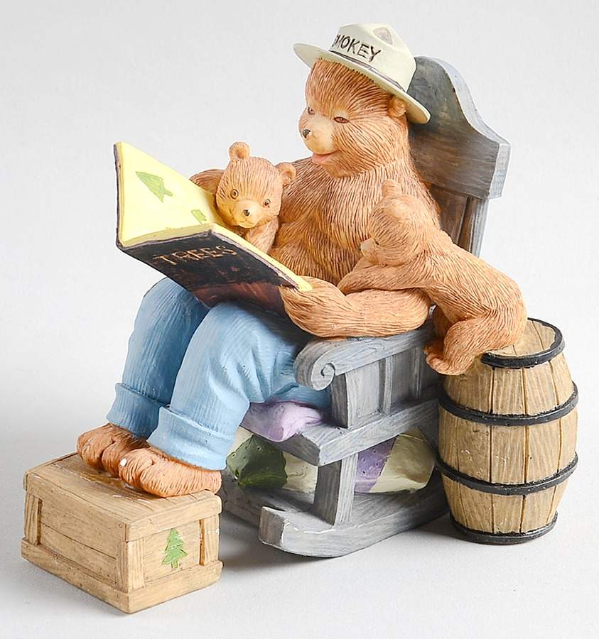 Smokey the Bear Smokey Reading - Boxed by Lefton-1