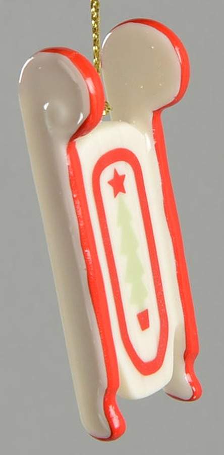 Winter Delights Sled With Red Stripes - No Box by Lenox-1