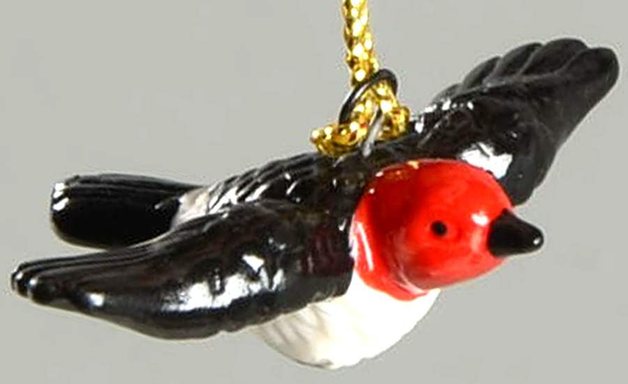 Garden Bird Ornament Set Red-Headed Woodpecker - No Box by Lenox-1