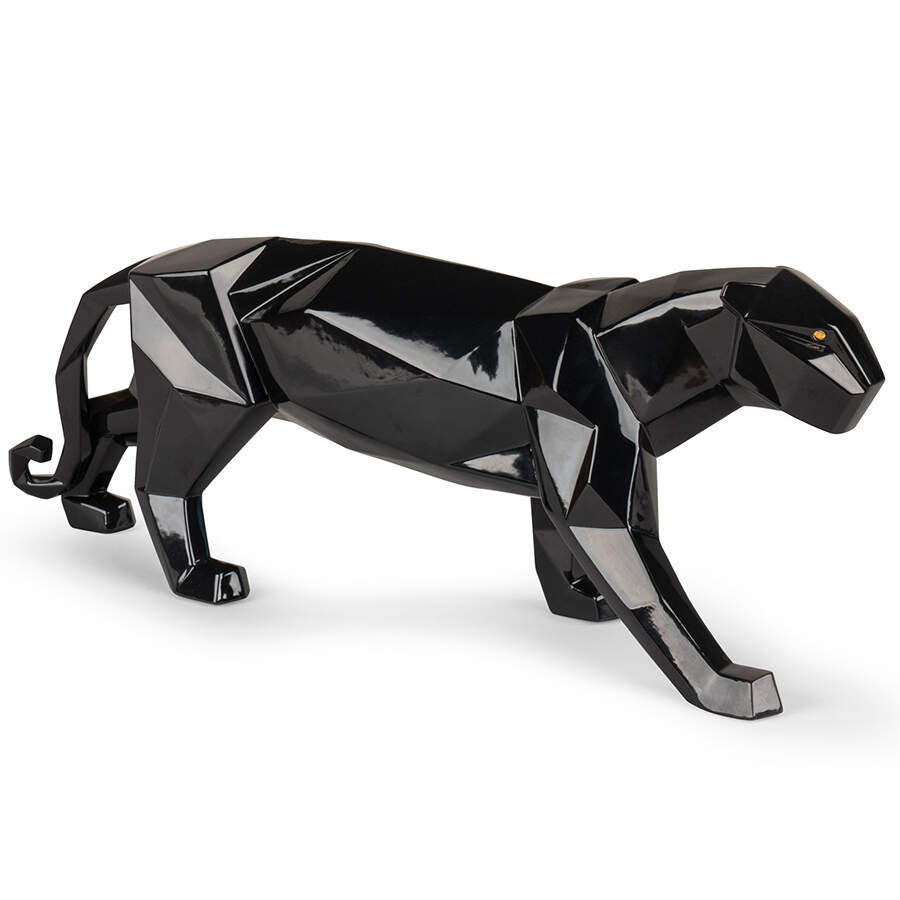 Origami Collection Panther (Black) - No Box by Lladro-1