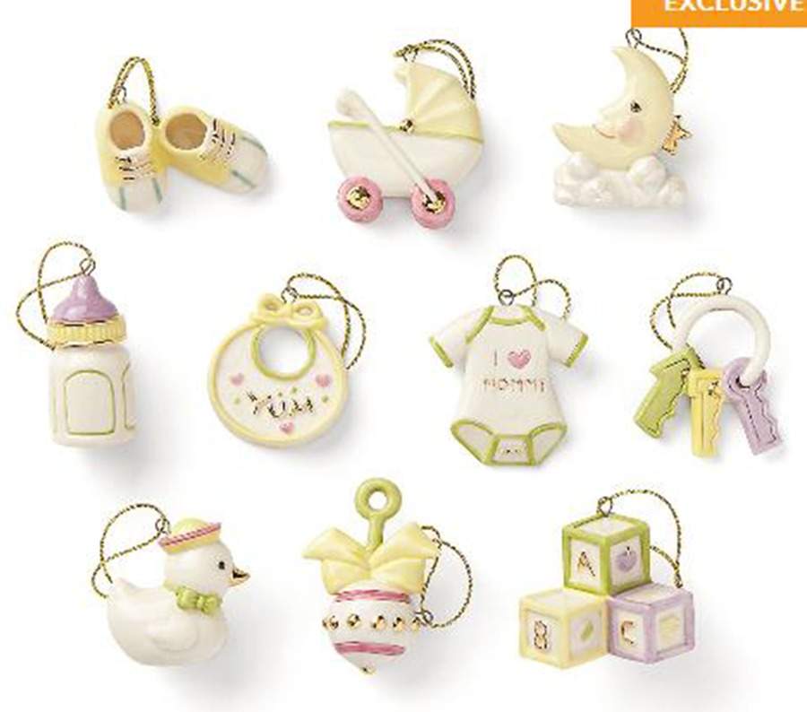 Baby Memories Ornament Tree 10 Pc Baby Memories Set - With Box by Lenox-1