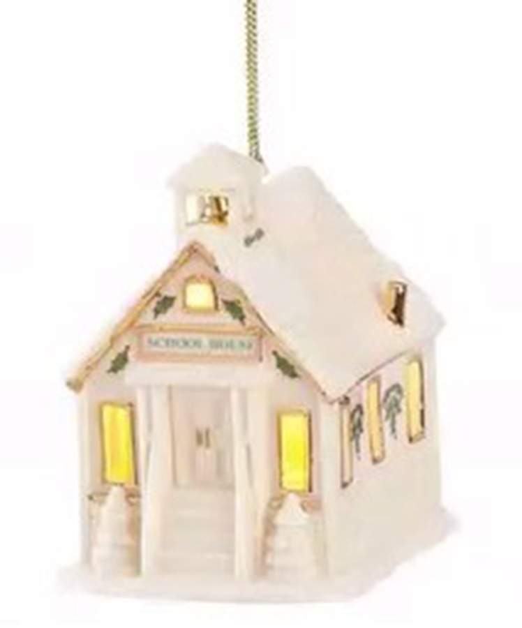 Christmas Village Lighted School House - No Box by Lenox-1