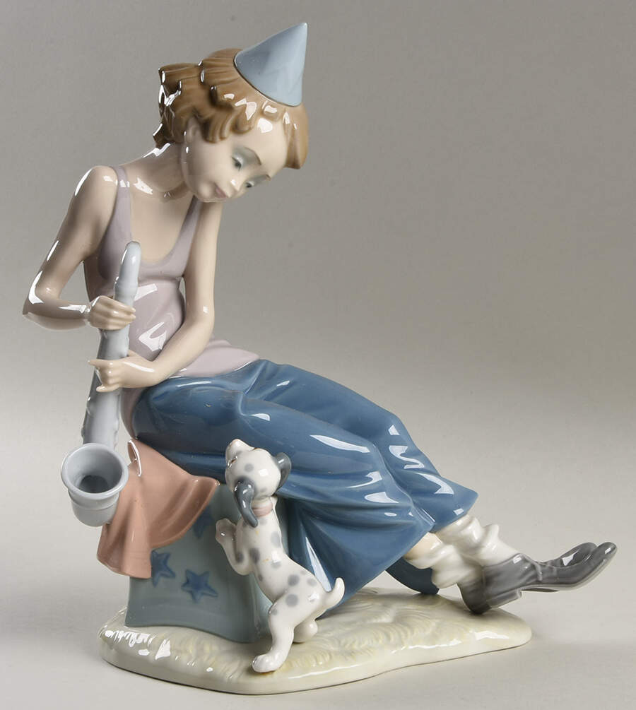 Clown Children Clown With Saxophone - Boxed by Lladro-1
