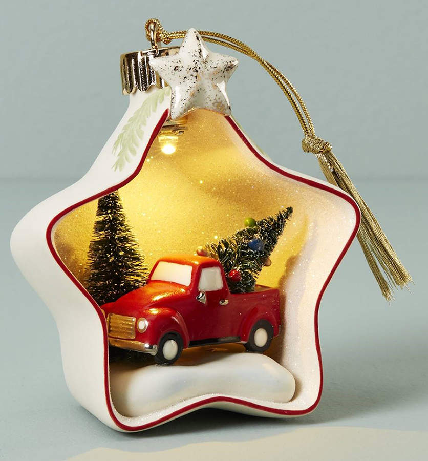 Lit Scene Ornaments Christmas Truck Star Scene - Boxed by Lenox-1