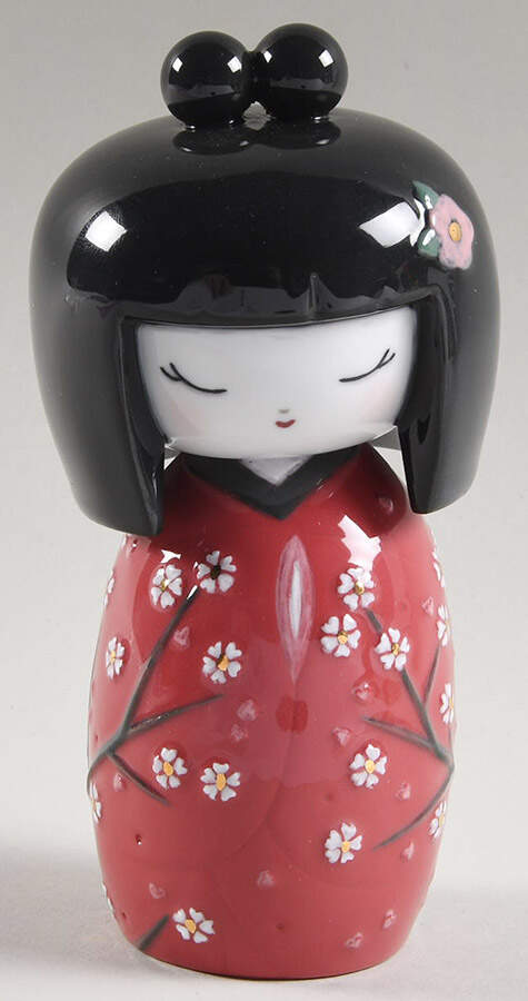 Asian Inspiration Kokeshi Ii (Red) - Boxed by Lladro-1