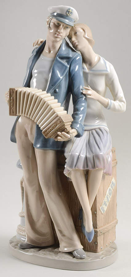 Romance (Couples) Sailor Serenades Girl - Boxed by Lladro-1
