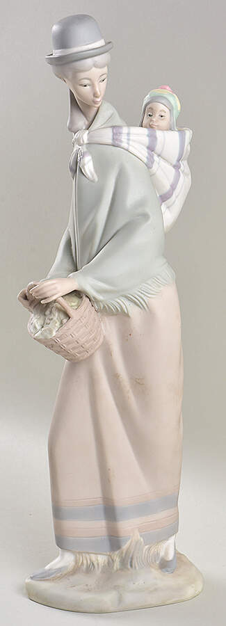 Women and Children Bolivian Mother - No Box by Lladro-1