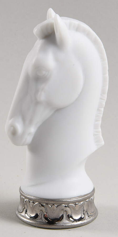 Re-Deco Chess Set Knight-White - Knight-White Chess Piece by Lladro-1