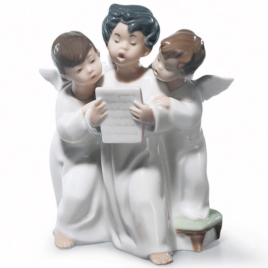 Little Angels in White Group Of Angels - No Box by Lladro-1