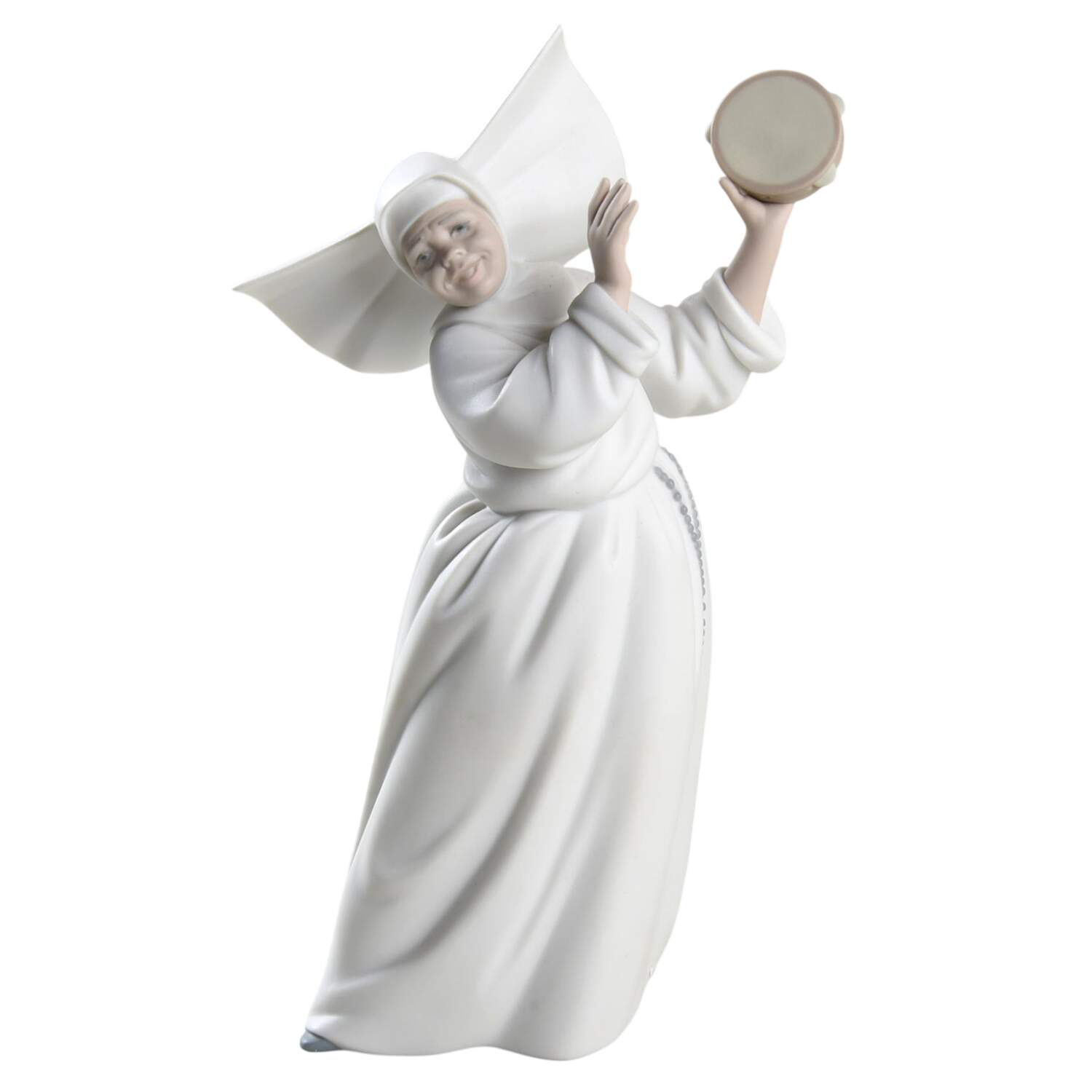 Nuns Sister With Tambourine - Boxed by Lladro-1