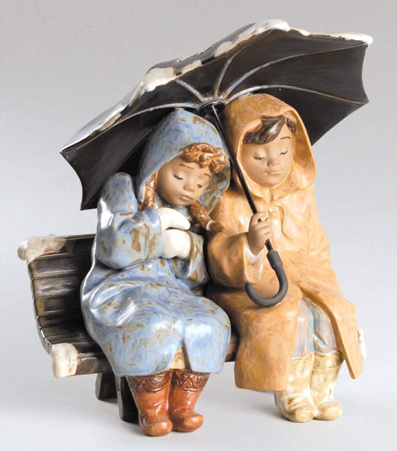 Brothers and Sisters Snowy Sunday - No Box by Lladro-1