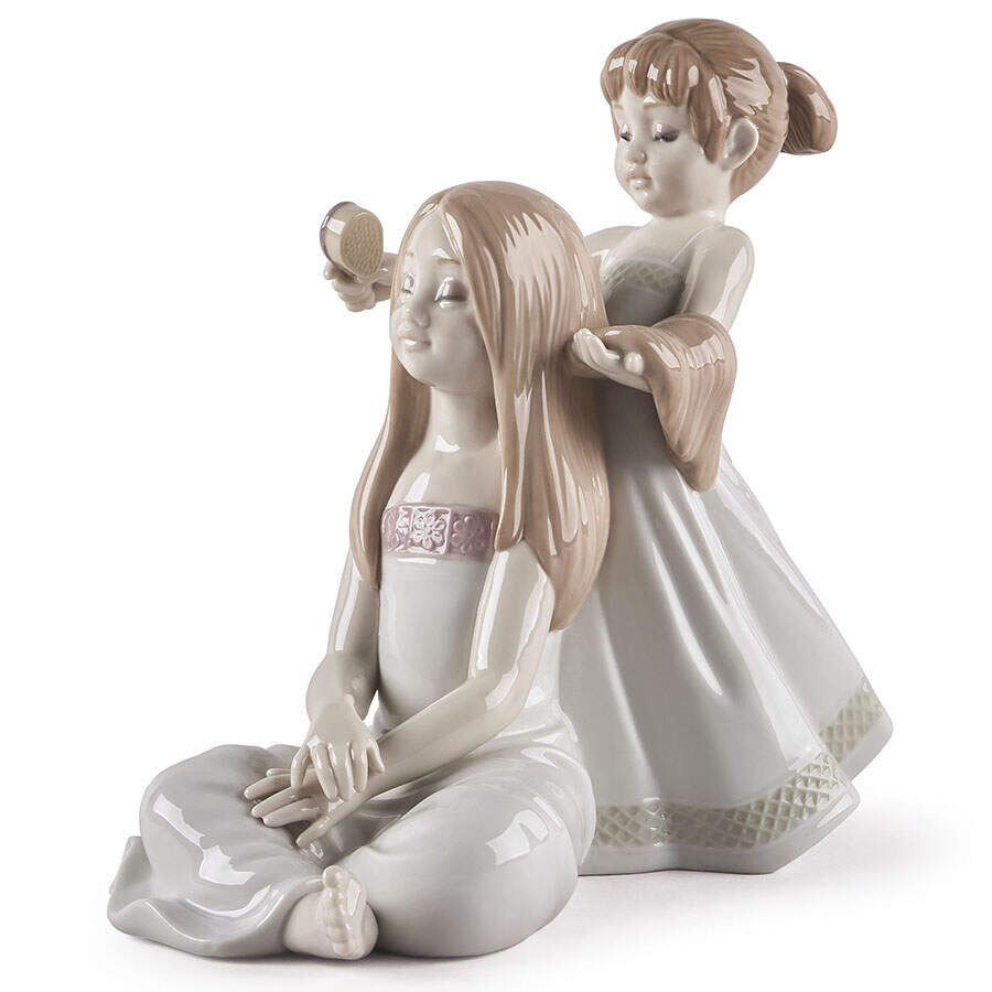 Brothers and Sisters Combing Your Hair - Boxed by Lladro-1