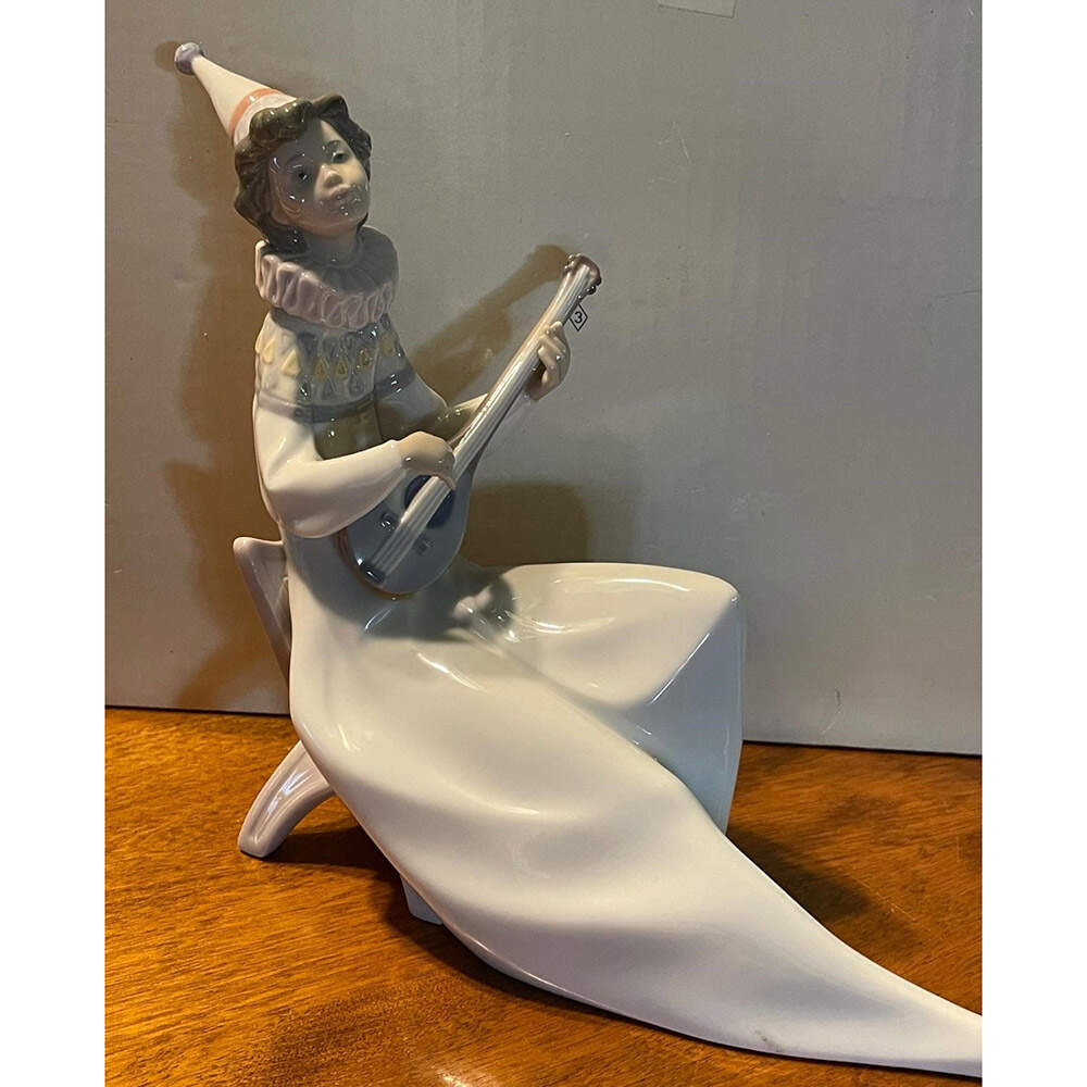 Commedia Dell'Arte Young Jester With Mandolin - Boxed by Lladro-1