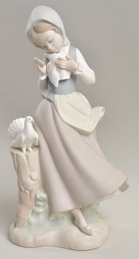 Children with Animals Girl With Pigeons - No Box by Lladro-1