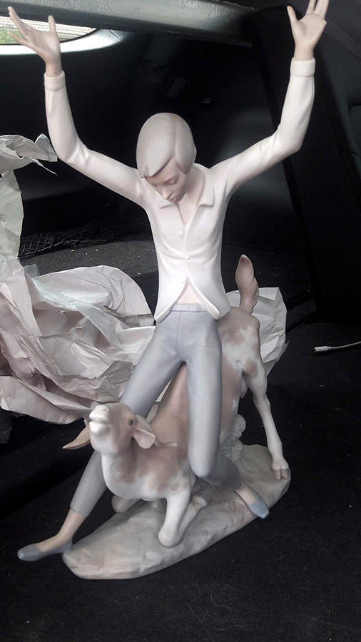 Children with Animals Boy With Goat - No Box by Lladro-1