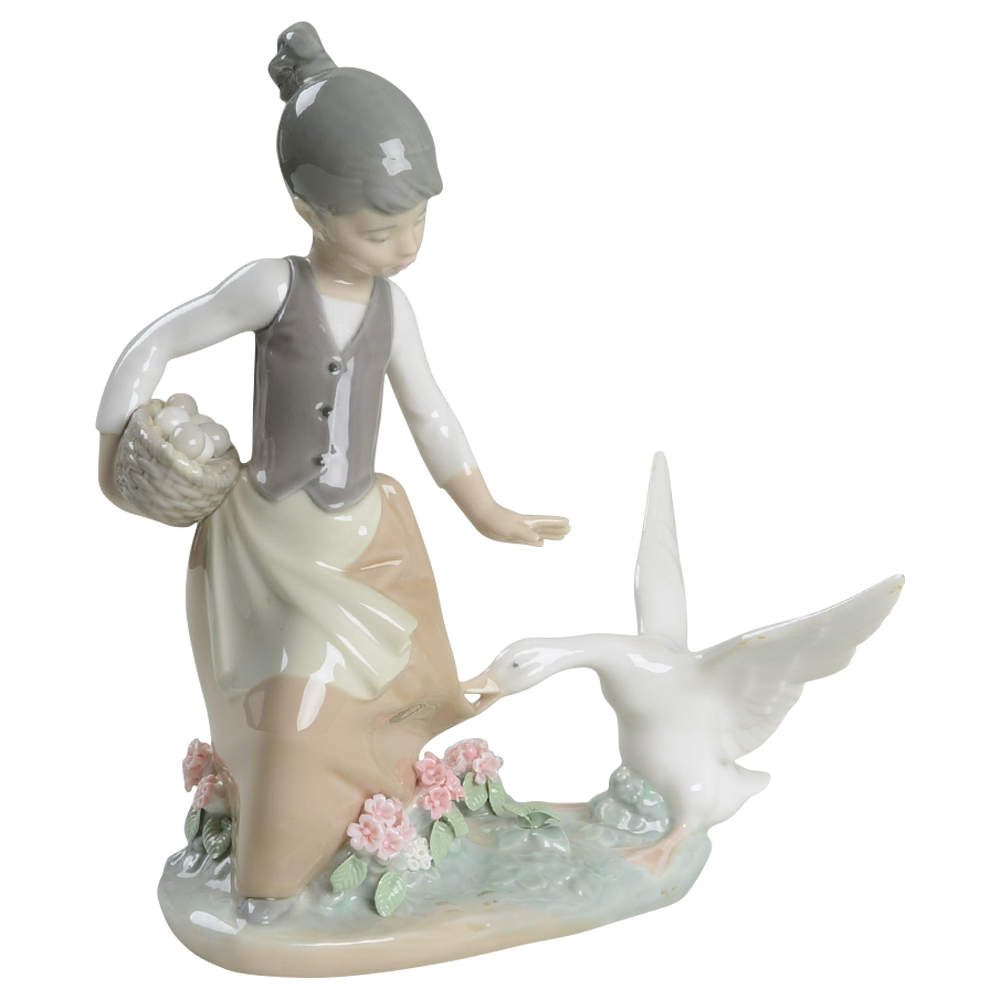 Children with Animals Agressive Goose - No Box by Lladro-1