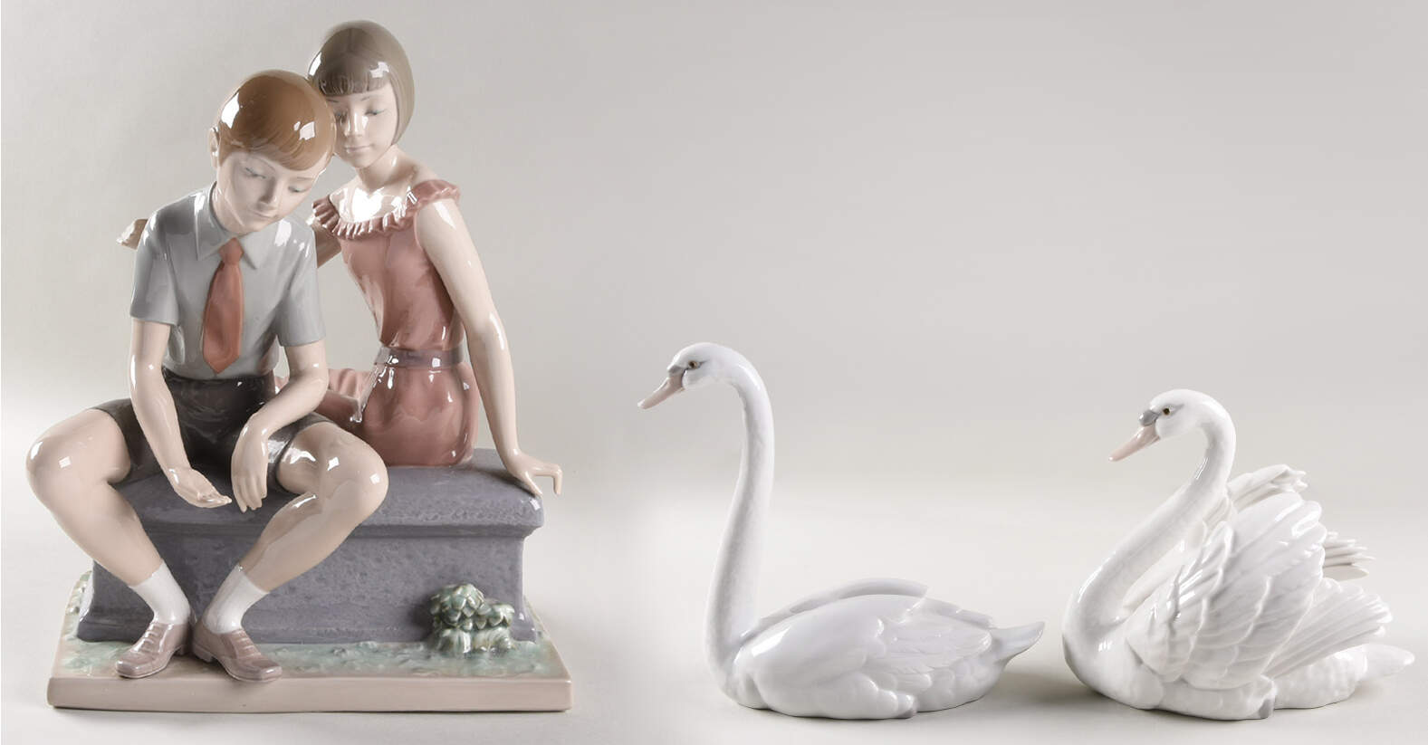 Children with Animals At The Pond - No Box by Lladro-1