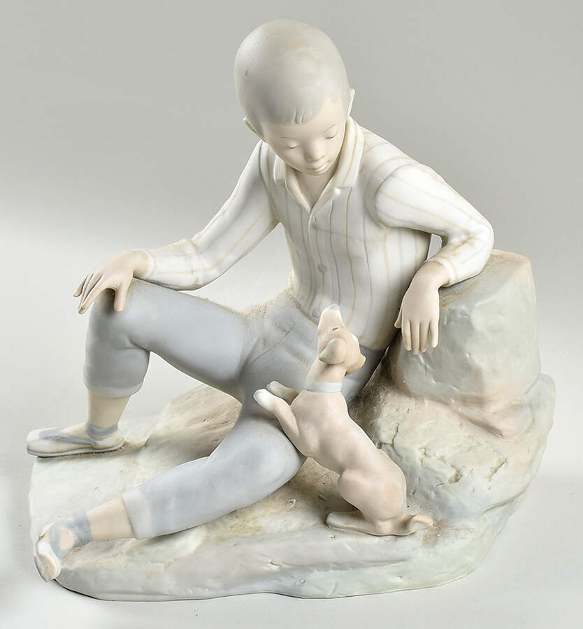 Children with Animals Boy With Dog - No Box by Lladro-1