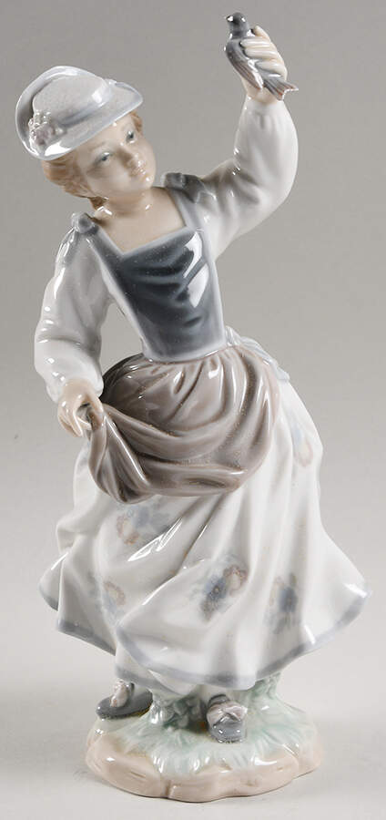 Children with Animals Girl With Sparrow - No Box by Lladro-1
