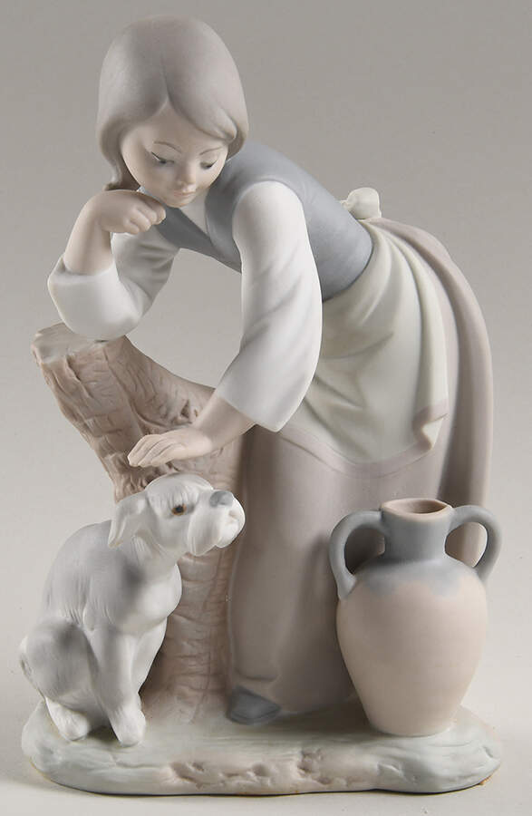 Children with Animals Caress And Rest - No Box by Lladro-1