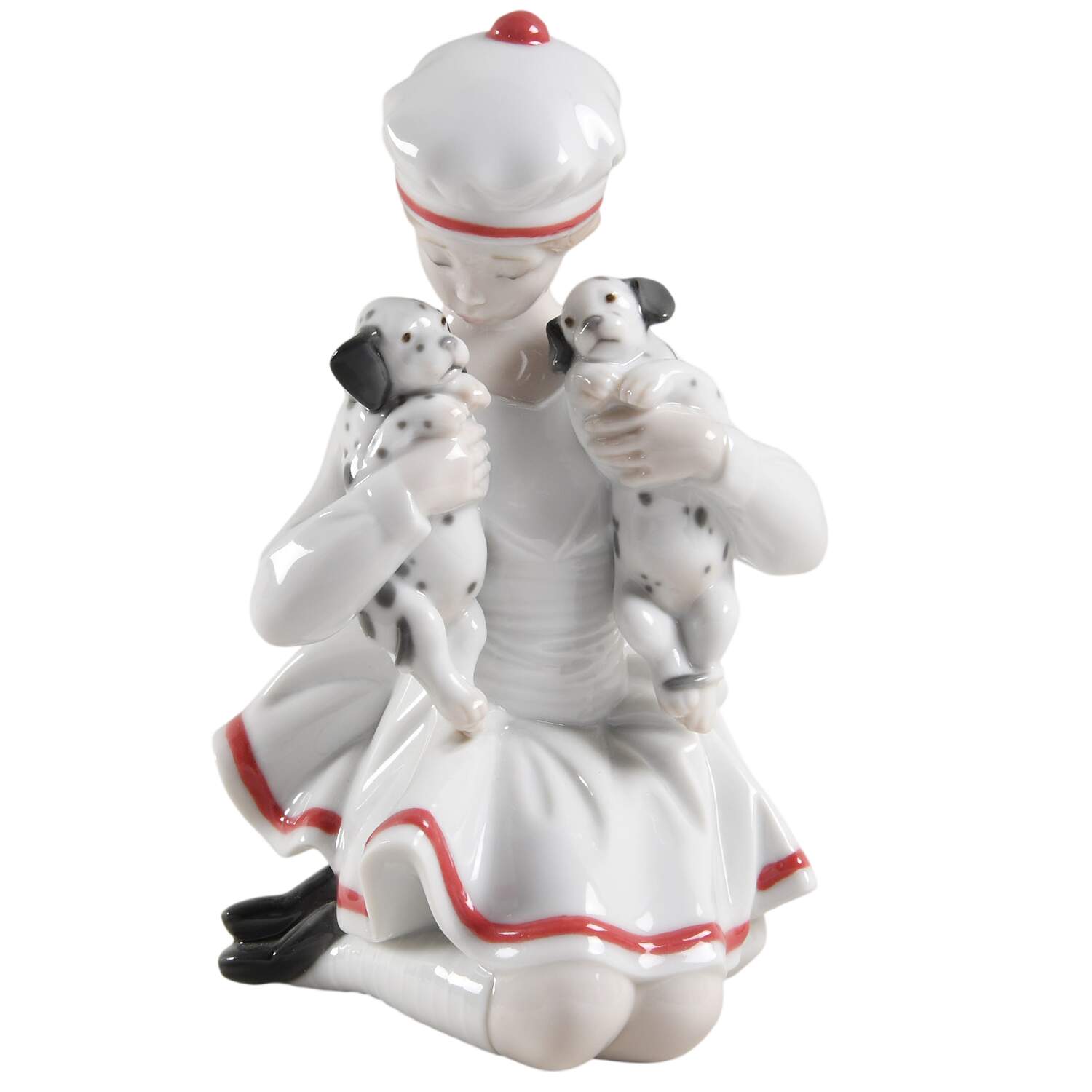 Children with Animals Girl With Dalmatians - With Box Bx338 by Lladro-1