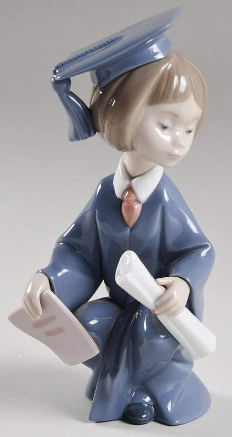 School Students Cap And Gown-Girl - No Box by Lladro-1