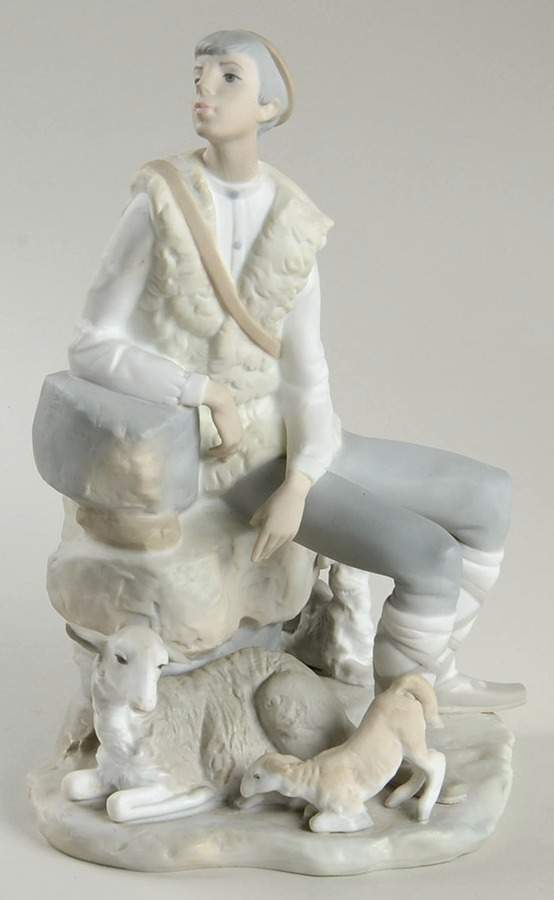 Shepherd and Shepherdess Shepherd Resting - Boxed by Lladro-1