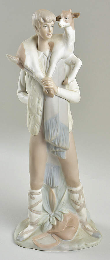 Shepherd and Shepherdess Shepherd Boy With Goat - No Box by Lladro-1