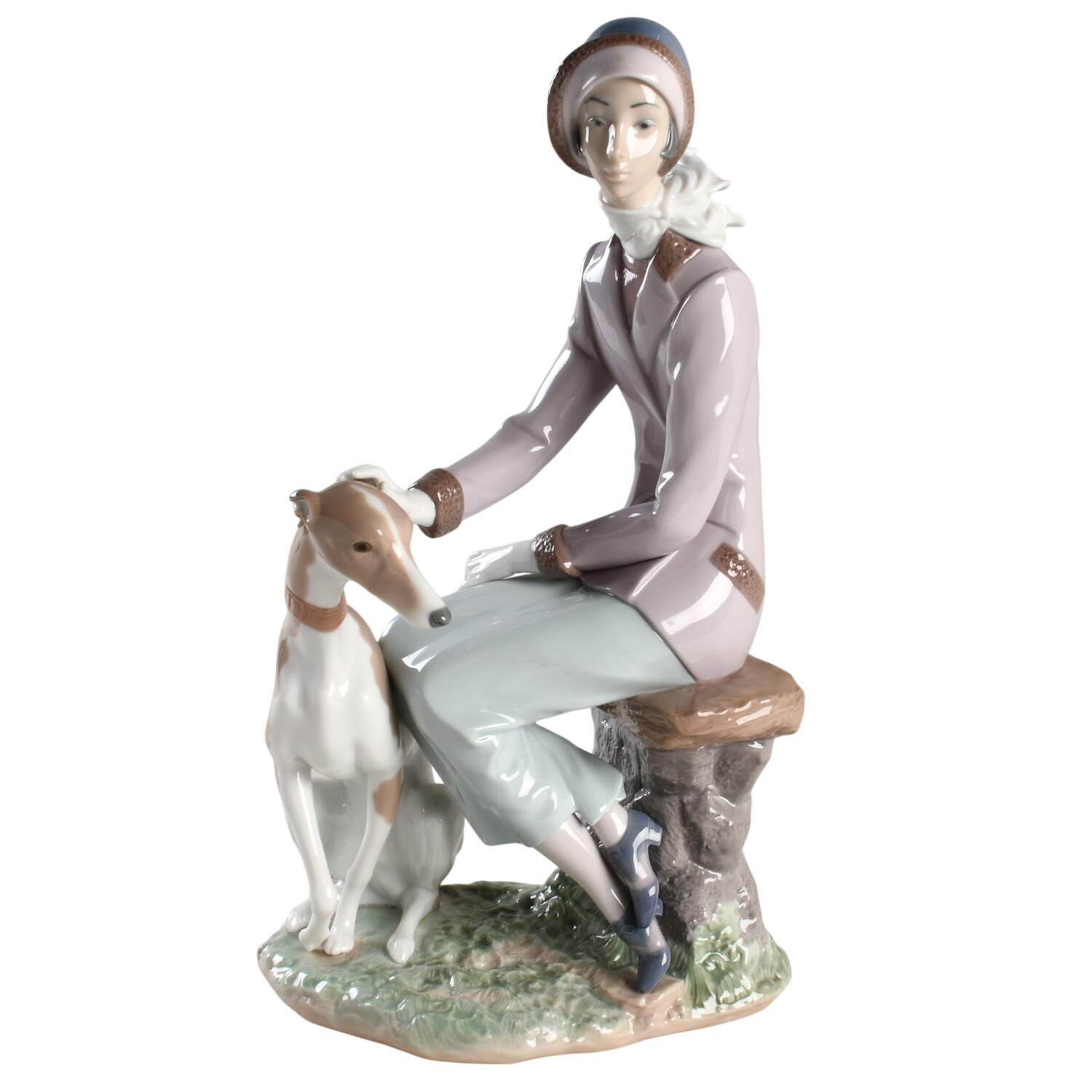 Women with Dogs Faithful Companion - Boxed by Lladro-1
