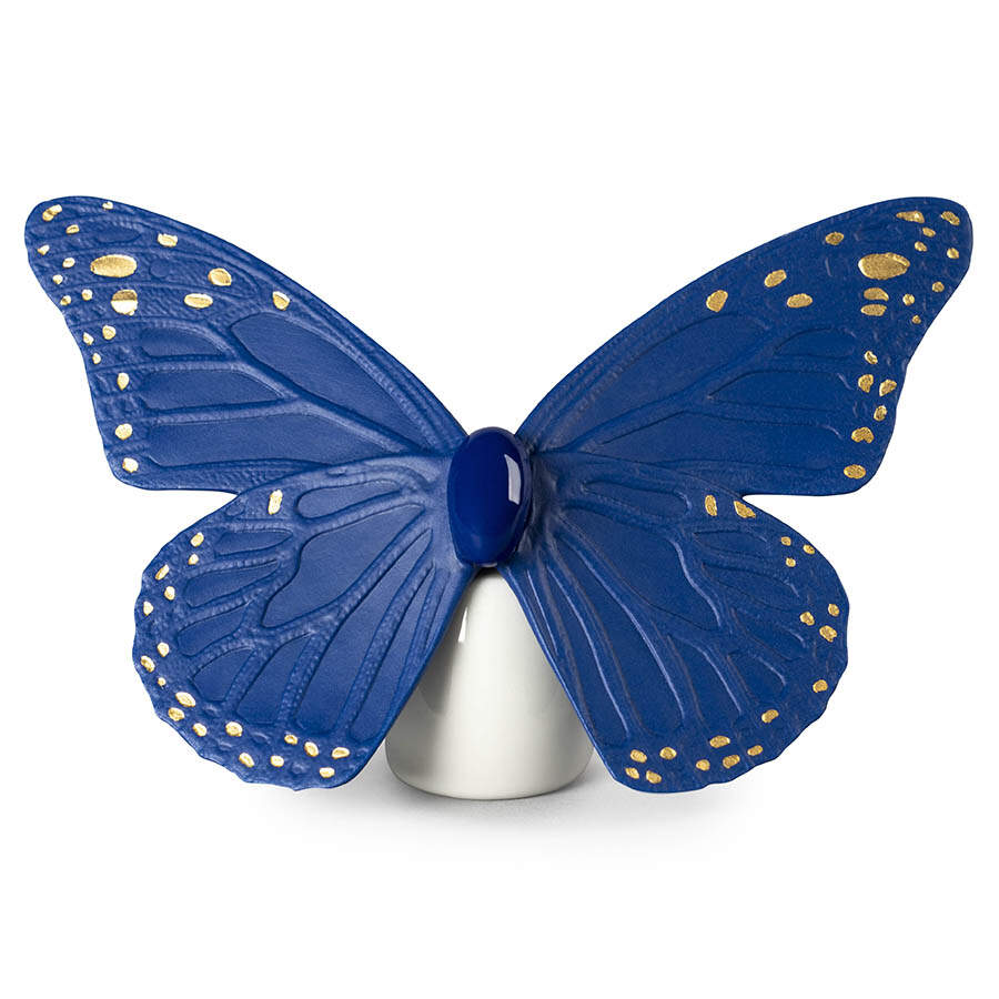 Butterflies Butterfly (Blue-Gold) - No Box by Lladro-1