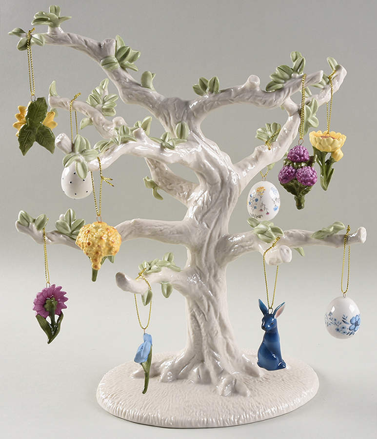 Floral Easter Ornament Tree Tree & Ornament Set - Set Of 11 by Lenox-1