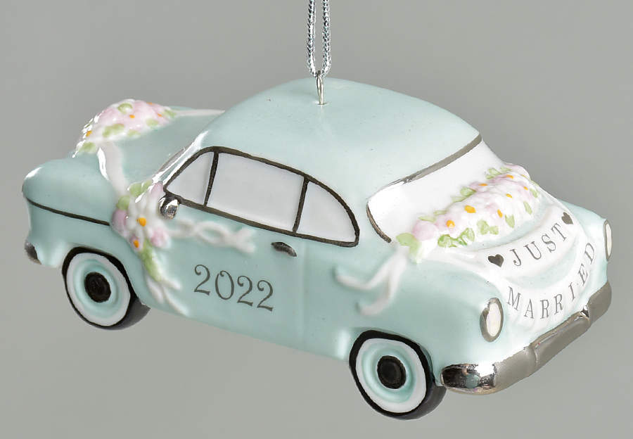 Just Married 2022-Vintage Car - Boxed by Lenox-1