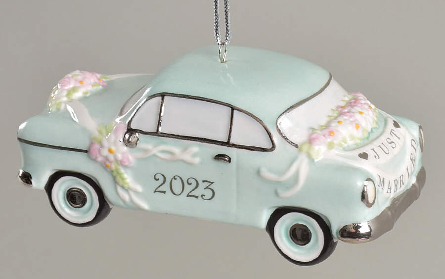 Just Married 2023-Vintage Car - No Box by Lenox-1