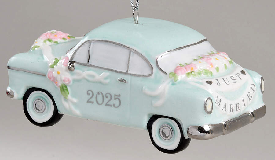 Just Married 2025-Vintage Car - Boxed by Lenox-1