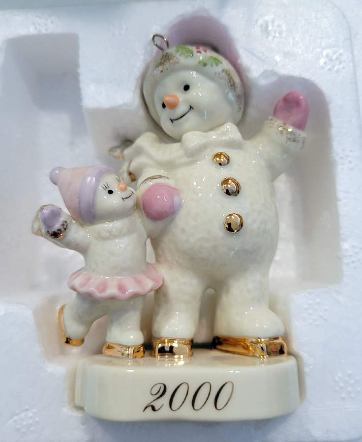 Snowman Family Skating Lesson - Boxed by Lenox-1