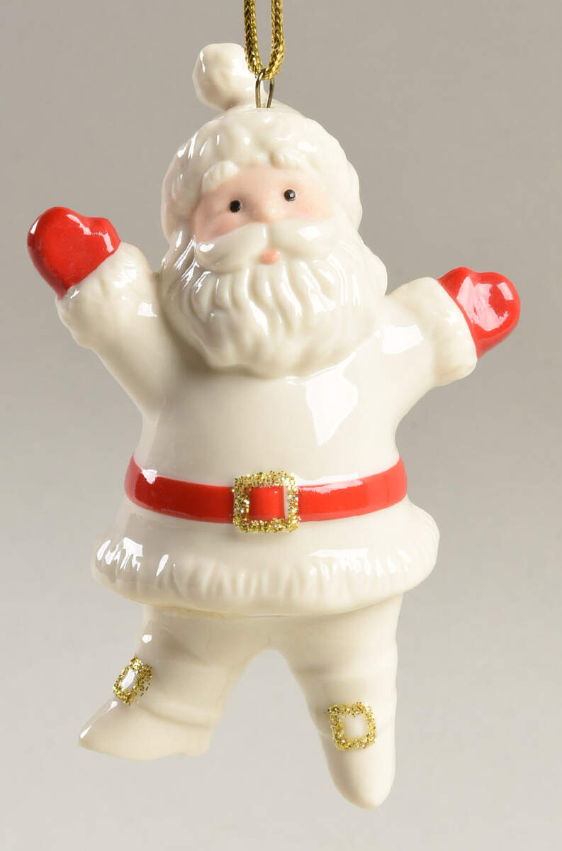 Glitter Ornaments Santa - Gold Buckle - No Box by Lenox-1