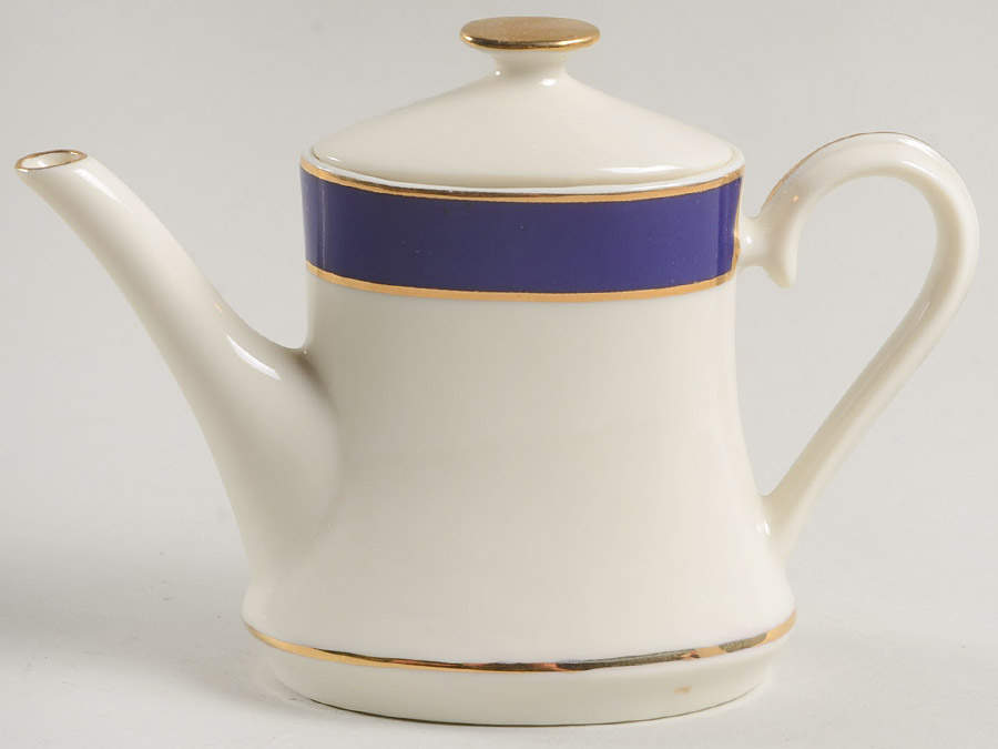 Vintage Miniature Teapot Collection Cobalt Blue W/Gold Teapot - No Box by Lenox-1