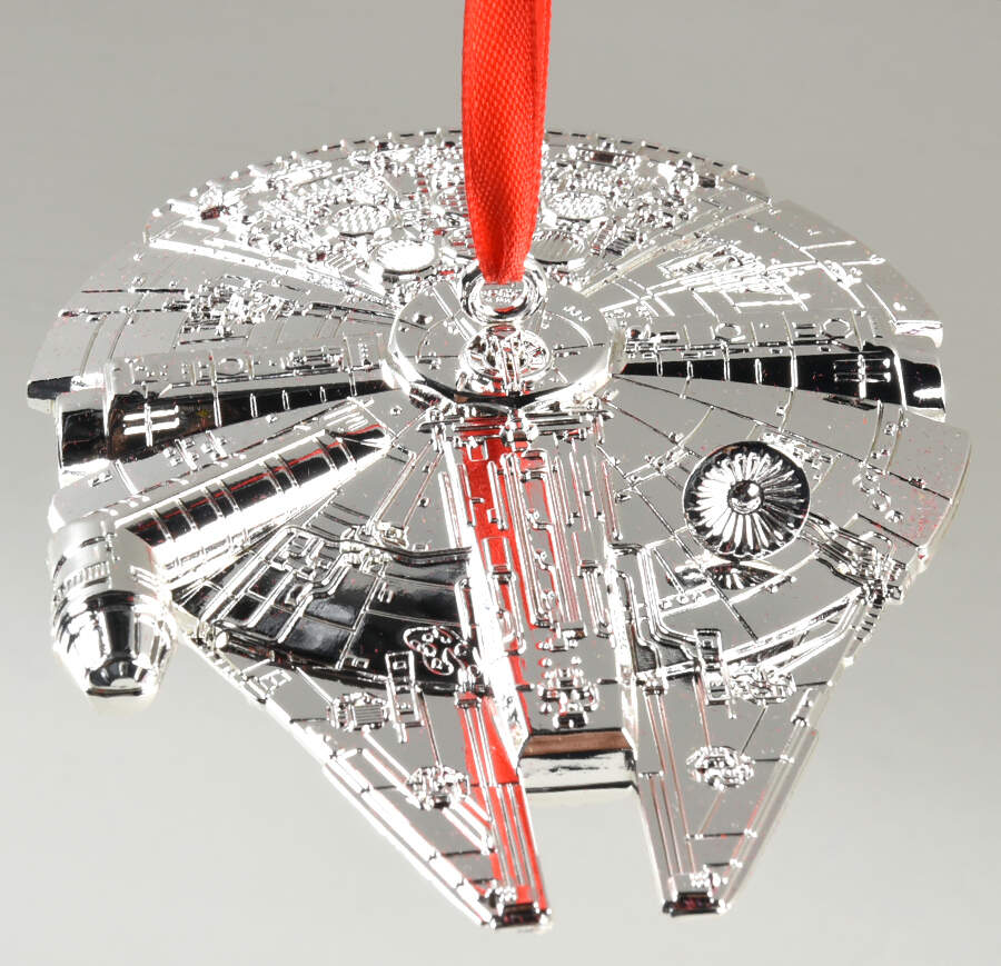 Star Wars Ornaments Millennium Falcon (Silverplate) - Boxed by Lenox-1