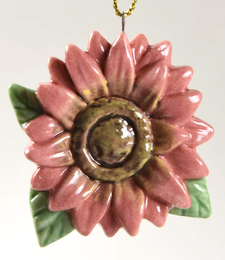Harvest Impressions Ornament Tree Red Sunflower - No Box by Lenox-1