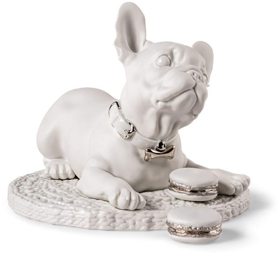 Dog and Candy Collection French Bulldog With Macarons - Boxed by Lladro-1