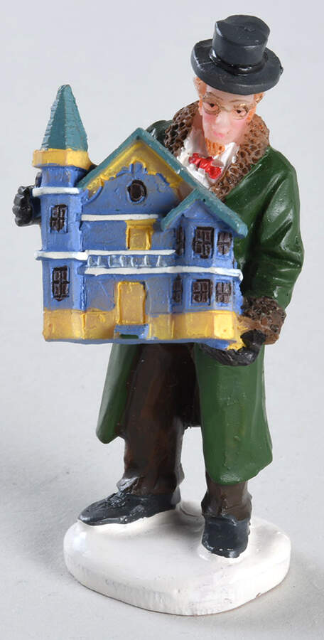 Caddington Village Victorian Father With Dollhouse - No Box Nb1495 by Lemax-1