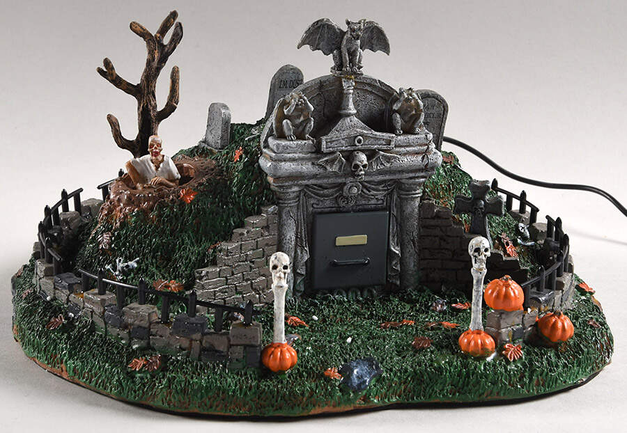 Spooky Town Hillside Mausoleum - No Box by Lemax-1