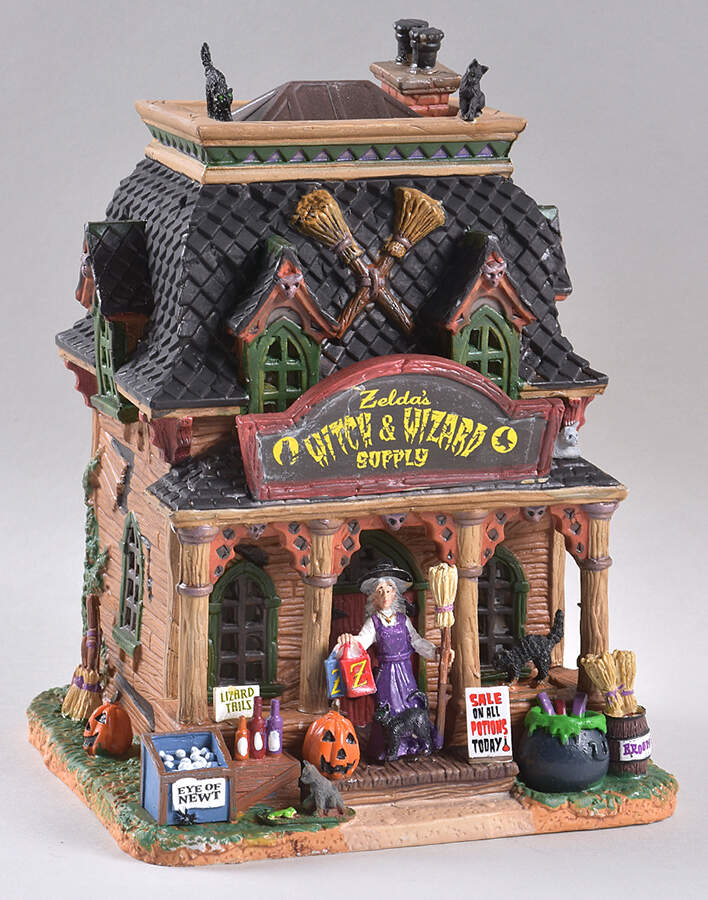 Spooky Town Zelda's Witch & Wizard Supply - No Box by Lemax-1
