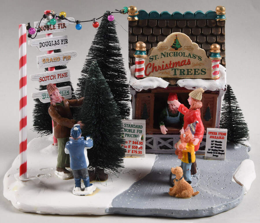 Lemax Village Figurines St Nicholas's Tree Lot - With Box by Lemax-1