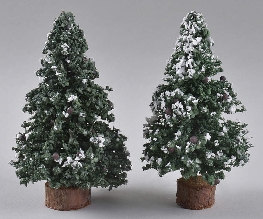 Lemax Village Trees & Shrubbery 4" Evergreen Tree-Wood Base (2 Piece) - With Box by Lemax-1