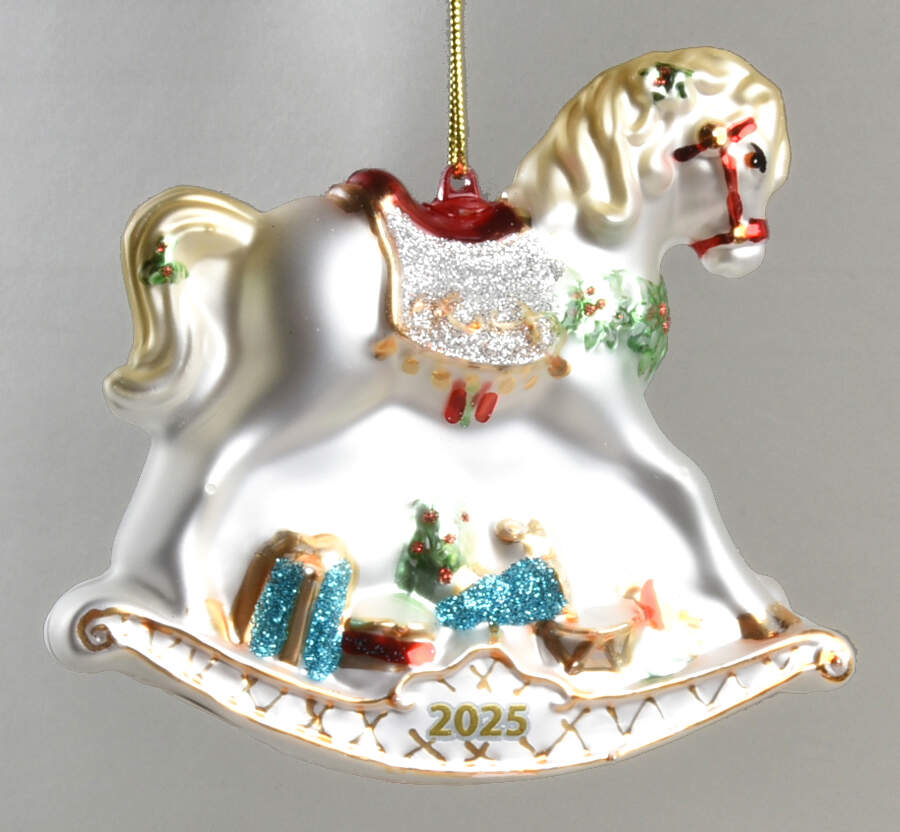 Blown Glass Ornaments 2025 Rocking Horse - Boxed by Lenox-1