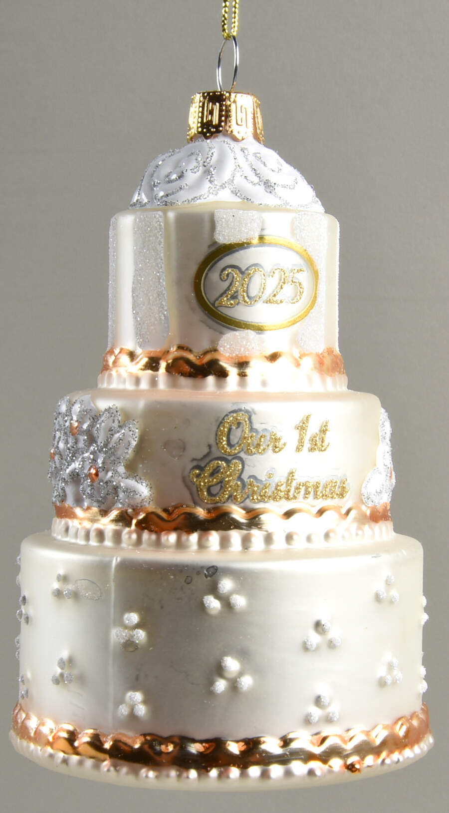 Blown Glass Ornaments 2025 Wedding Cake - Boxed by Lenox-1